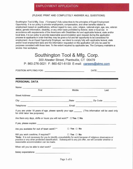 Careers In Metal Stamping CNC Wire Forming Southington Tool CT